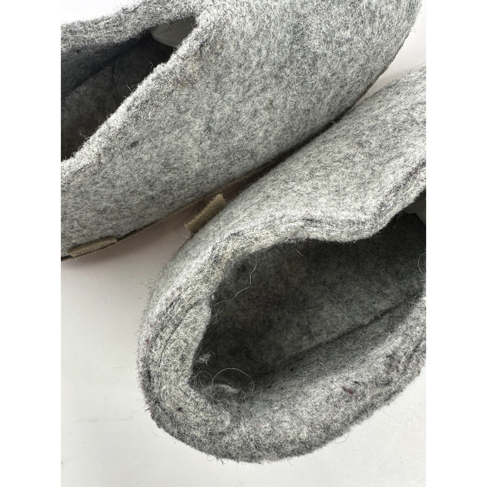 Glerups Wool Shoe W/ Leather Sole Grey Slippers EU Size 38 Equals US W 8 | M 6.5 - Picture 6 of 14